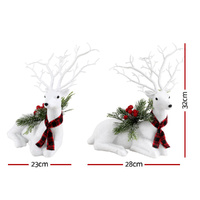 Jingle Jollys Christmas Reindeer 32cm Glitter Deer Ornaments Party Decorations thumbnail