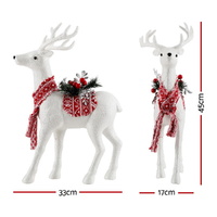 Jingle Jollys Christmas Reindeer 45cm Glitter Deer Ornaments Party Decorations thumbnail