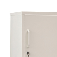 Artiss Bedside Table Metal Cabinet - White thumbnail