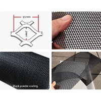 Gardeon Gutter Guard Aluminium Mesh 60M 100x20cm Black thumbnail