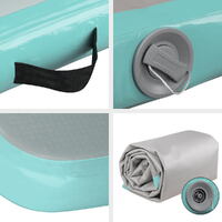 Everfit 3m x 1m Air Track Mat Gymnastic Tumbling Mint Green and Grey thumbnail