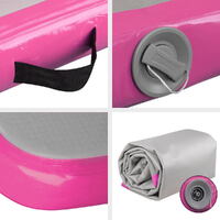 Everfit 3m x 1m Air Track Mat Gymnastic Tumbling Pink and Grey thumbnail