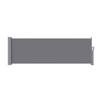 Instahut Side Awning Sun Shade Outdoor Blinds Retractable Screen 1X3M Grey thumbnail