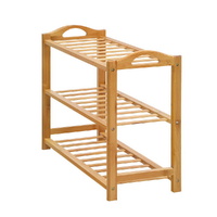 Artiss Shoe Rack Bamboo Shoe Storage 3-tier 9 Pairs thumbnail