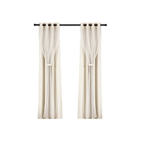 Artiss 2X 132x213cm Blockout Sheer Curtains Beige thumbnail