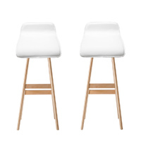 Artiss 2x Bar Stools Wooden Stool White thumbnail