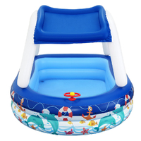 Bestway Kids Pool 213x155x132cm Inflatable Swimming w/ Canopy Play Pools 282L thumbnail
