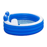 Bestway Kids Inflatable Pool Above Ground Pools Bench Seat Cup Holder 231x219cm thumbnail