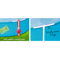 Bestway Kids Pool 152x38cm Round Steel Frame Swimming Pools Above Ground 580L thumbnail