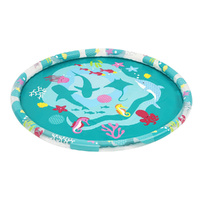 Bestway Kids Inflatable Pad Round Splash Pool Sprinkler Spray Toys Marine 165cm thumbnail