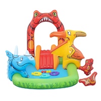 Bestway Kids Inflatable Play Splash Pool with Slide Ball Tossing Toys 242x140cm thumbnail