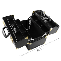 Embellir Portable Cosmetic Beauty Makeup Case - Black & Gold thumbnail