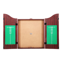 18" Dartboard Dart Board with Steel Darts Wooden Cabinet Party Game thumbnail