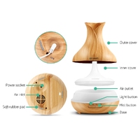 Devanti Aroma Diffuser Aromatherapy Light Wood 400ml thumbnail