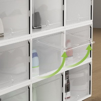 Artiss Shoe Box Rack DIY Set of 12 Stackable White Abel thumbnail