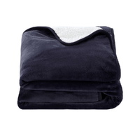 Giselle Electric Throw Rug Heated Blanket Fleece Charcoal thumbnail