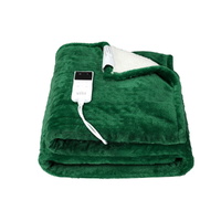 Giselle Electric Throw Rug Heated Blanket Double Sided Green thumbnail