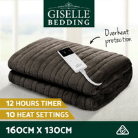Giselle Bedding Electric Throw Blanket - Chocolate thumbnail