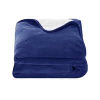 Giselle Electric Throw Rug Heated Blanket Washable Snuggle Flannel Winter Navy thumbnail