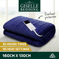 Giselle Bedding Electric Throw Blanket - Navy thumbnail
