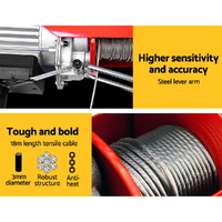Giantz Electric Hoist Winch 125/250KG Cable 18M Rope Tool Remote Chain Lifting thumbnail