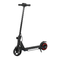 Electric Scooter 130W 16KM/H LED Light Folding Portable Riding Commuter Black thumbnail