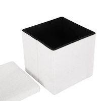 Artiss Ottoman Storage Foot Stool Vanity Square Teddy thumbnail
