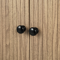 Artiss Bedside Table Side End Table Slidng Doors Storage Nightstand Black BORIS thumbnail