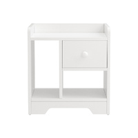 Artiss Bedside Table Drawer Nightstand Side End Table Storage Open Shelf White thumbnail