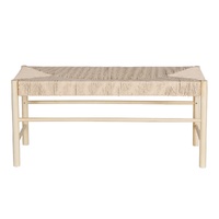 Artiss Dining Bench Paper Rope Seat Wooden Chair 100cm thumbnail