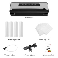 Devanti Food Vacuum Sealer Machine Sealing Cutter 5 Modes Storage Bags 4 Rolls thumbnail