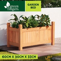 Green Fingers Garden Bed 60x30x33cm Wooden Planter Box Raised Container Growing thumbnail