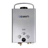 Devanti Portable Gas Water Heater 8L/Min With Pump LPG System Grey thumbnail