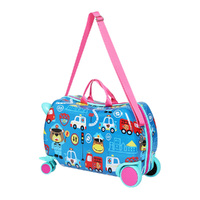 Wanderlite 17" Kids Ride On Luggage Children Suitcase Trolley Travel Car thumbnail