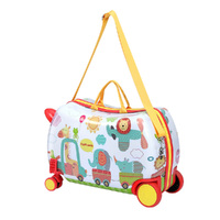 Wanderlite 17" Kids Ride On Luggage Children Suitcase Trolley Travel Zoo thumbnail