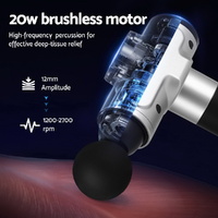 Everfit Massage Gun 30 Speed 6 Heads Vibration Muscle Massager Chargeable Silver thumbnail