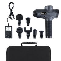 Everfit Massage Gun 30 Speed 6 Heads Vibration Muscle Massager Chargeable Grey thumbnail