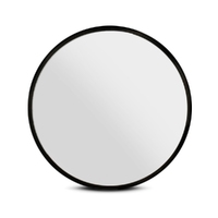 Embellir Wall Mirror Makeup 60cm Home Decor Framed Mirrors Bathroom Round Black thumbnail