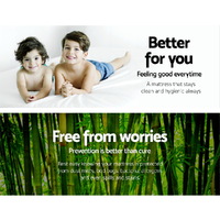 Giselle Bedding Mattress Protector Bamboo Single thumbnail