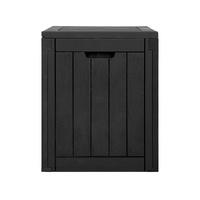 Gardeon Outdoor Storage Box 118L Container Lockable Garden Toy Tool Shed Black thumbnail