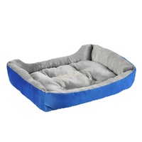 i.Pet Pet Bed Dog Cat Calming Soft Mat Sleeping Comfy Plush Cave Washable Blue thumbnail