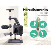 i.Pet Cat Tree 120cm Tower Scratching Post Scratcher Wood Condo House Bed Toys thumbnail