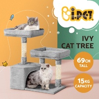 i.Pet Cat Tree 69cm Scratching Post Tower Scratcher Wood Condo House Bed Trees thumbnail