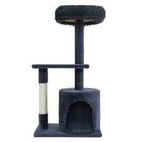 i.Pet Cat Tree 94cm Scratching Post Tower Scratcher Condo House Wood Trees Grey thumbnail