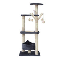 i.Pet Cat Tree 110cm Tower Scratching Post Scratcher Wood Condo House Bed Toys thumbnail