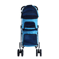 i.Pet Pet Stroller Dog Pram Large Cat Carrier Travel Foldable 4 Wheels Double thumbnail