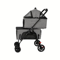 i.Pet Pet Stroller 2-tier Dog Pram Large Cat Carrier Travel Pushchair Foldable thumbnail