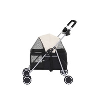 i.Pet Pet Stroller Pram Dog Cat Carrier Cage Large Travel Pushchair Foldable 4 Wheels thumbnail