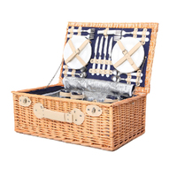 Alfresco 4 Person Picnic Basket Set Cooler Bag Insulated Blanket thumbnail