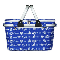 Alfresco Picnic Basket Folding Bag Hamper Food Insulated Cover Storage thumbnail
